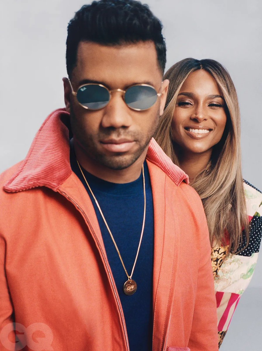 Moiciara's tweet image. Ciara &amp;amp; Russell Wilson in GQ March ‘21