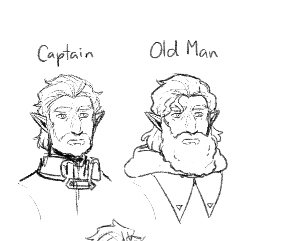 more role reversal au sketches (feat old papa rhoam and little princess aryll)