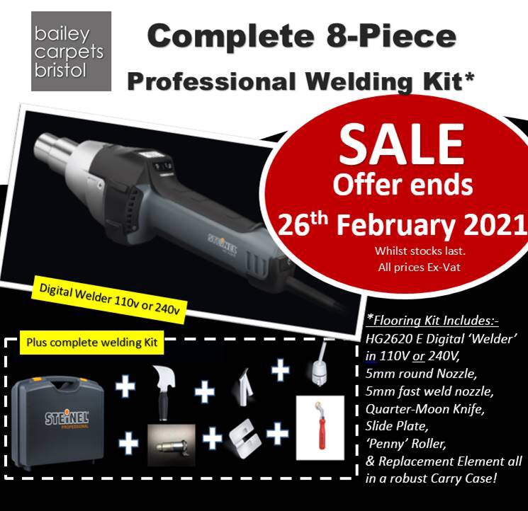 This month we have <a href="/STEINEL_PRO/">STEINEL Professional</a> welder kits on special offer. 

Give the sales office a call to place an order or for further information.
#Safetyfloor #flooring #welder #tradeonly the
