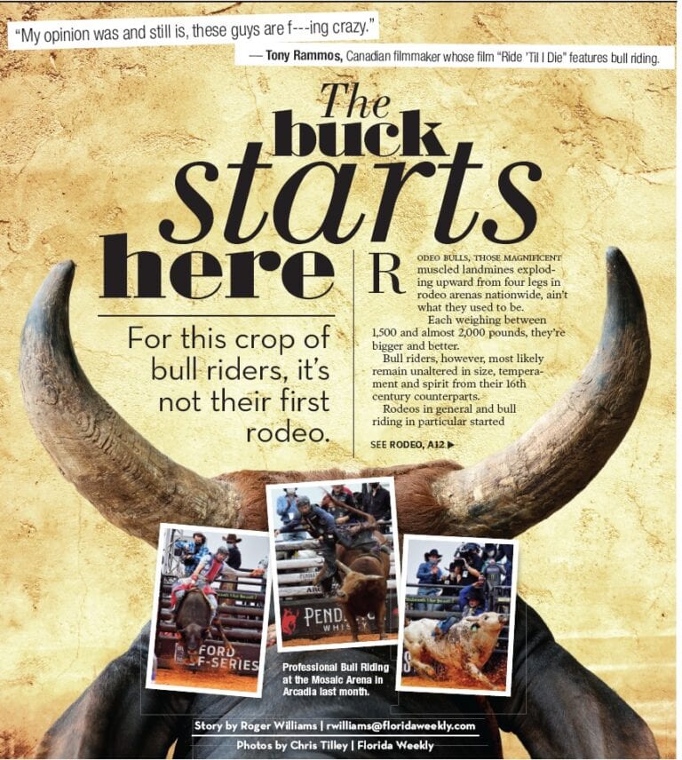 A great article published in Fort Myers Florida Weekly detailing the life of a bull rider, the stock contractors and even the bulls themselves. Read the full article here: fortmyers.floridaweekly.com/articles/the-b…
<a href="/FloridaWeekly/">Florida Weekly</a> <a href="/FortMyersFilm/">Fort Myers Film Fest</a> @VisitFortMyers @PBRFlorida <a href="/PRCA_ProRodeo/">PRCA ProRodeo</a>