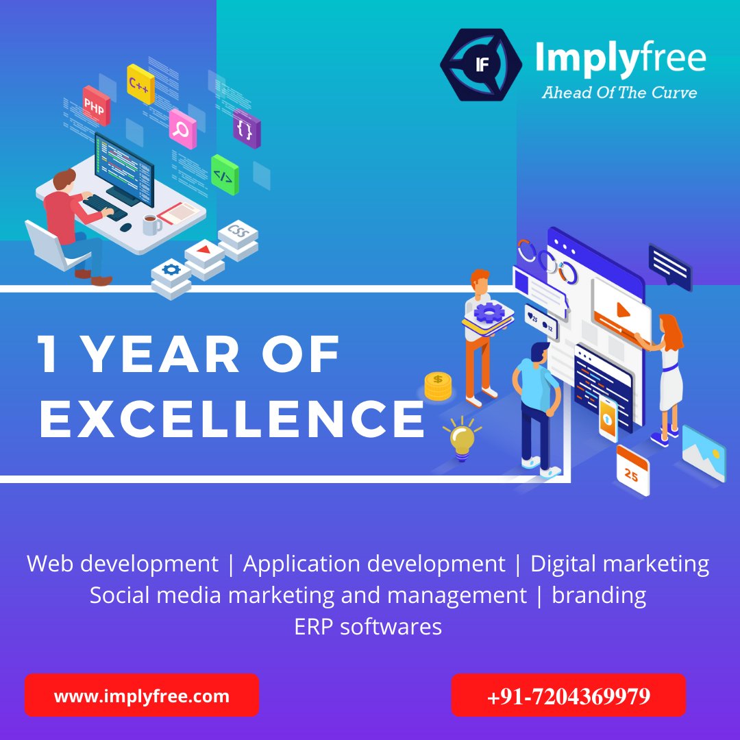 CELEBRATING 1 YEAR OF EXCELLENCE
A Milestone Moment for IMPLYFREE
#anniversary #years #celebrate #work #workcelebration #journey #business #yearanniversary #companyanniversary #companycelebration  #companymilestone #teamwork #implyfree #webdevelopment #marketing #erpsoftwares