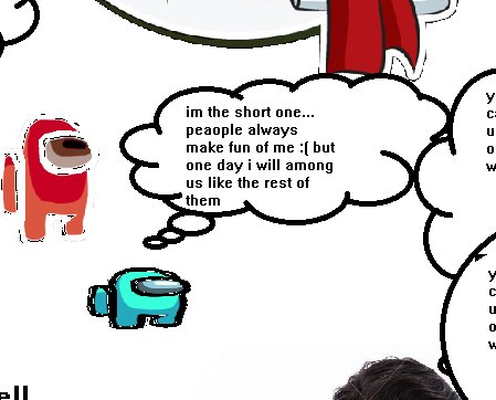 heres the first ever appearance of short among us by @.gopluxpoplu 