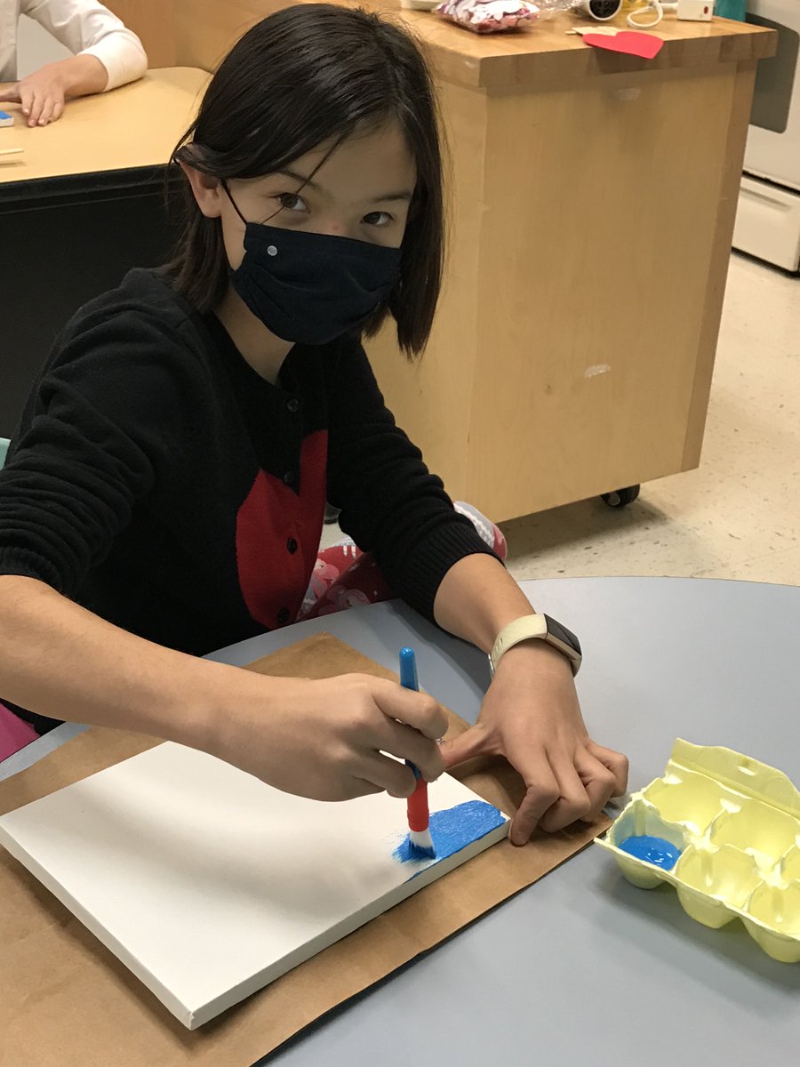 Students participated in a cool art project with Principal Rooks today.  A fun-filled painting Valentine project! Thank you, Ms. Rooks!
#HatterasStrong