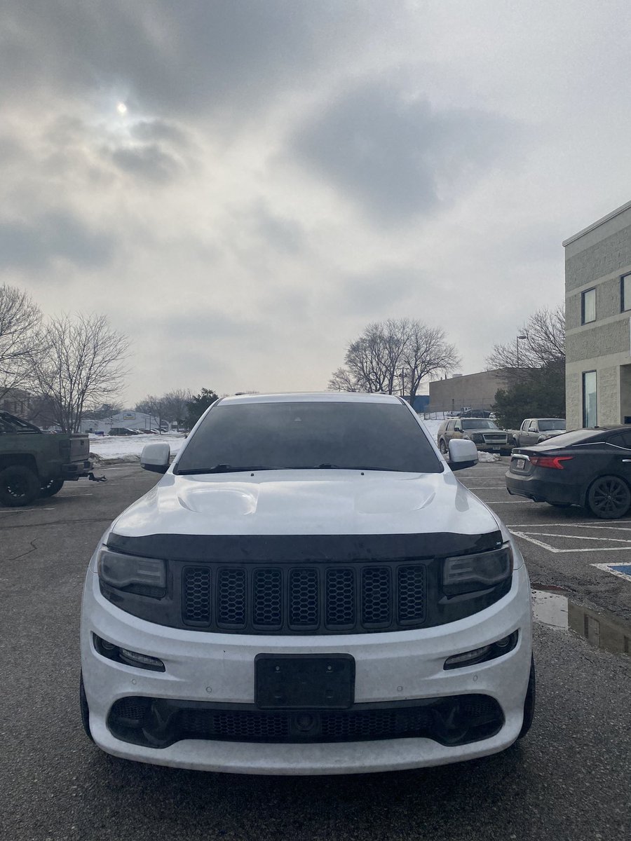 A little before &amp; after of some tint, on this sharp looking Jeep SRT.

Stop in or give us a call to set your appointment!