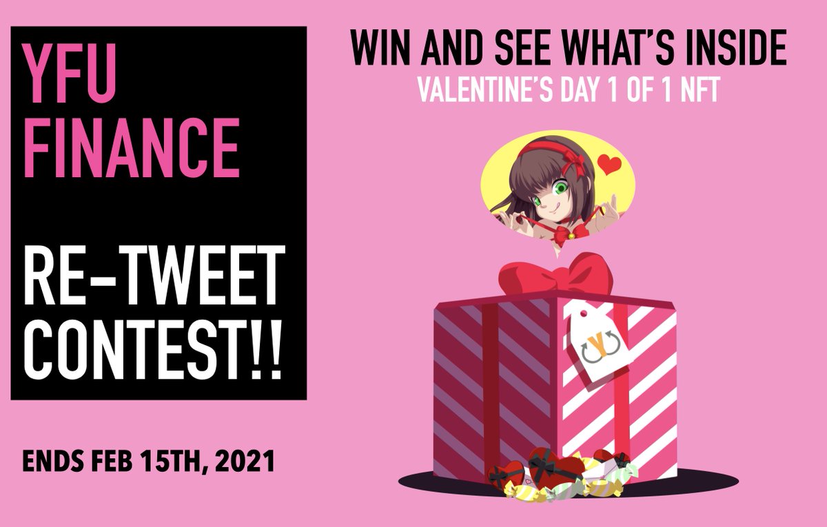 Valentines Day Giveaway!!❤️

The rules are simple:
1. Like this tweet &amp; follow us!
2. Re-tweet this post for an entry to win this secret #NFT!

Invite or tag your friends to give them a chance to win!

Random NFT winner will be announced!
#ValentinesDay #cryptocurrencies #DeFi