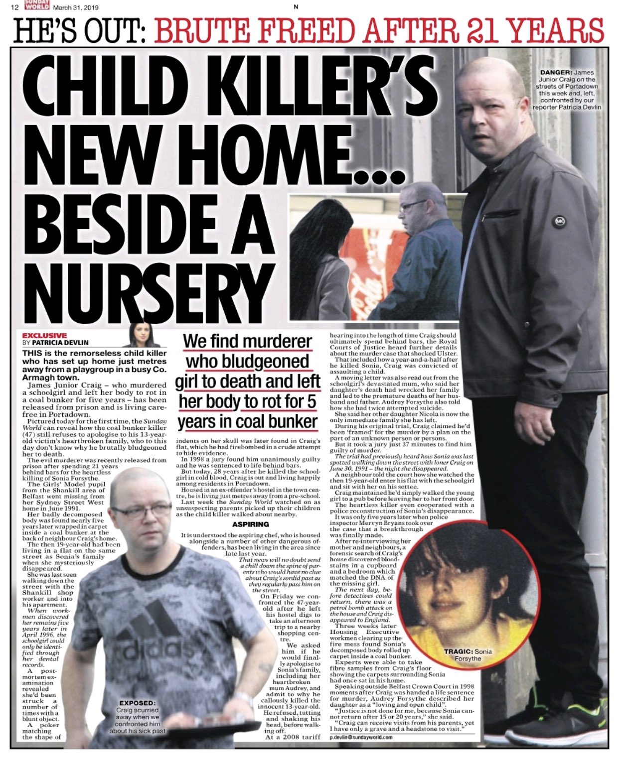 Patsy Devlin Craig James Killed Five Melissa James Battered, Burned By Craig Titus