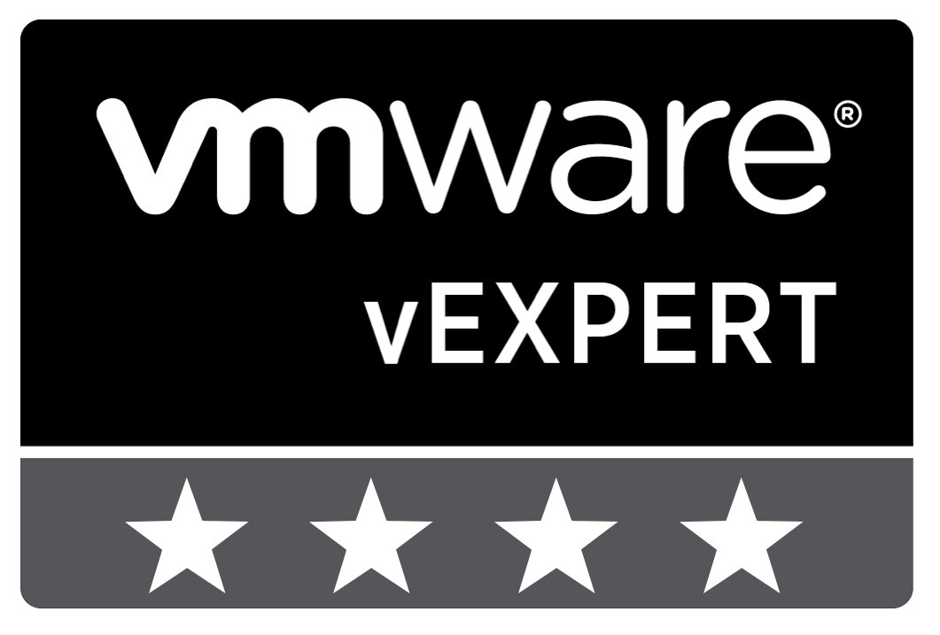 I'm humbled to be named a #VMware #vExpert for the fourth year in a row. vExpert is an amazing community and I'm proud to be able to contribute to it, as well as learn from all my amazing peers. Congratulations to all new and returning vExperts!