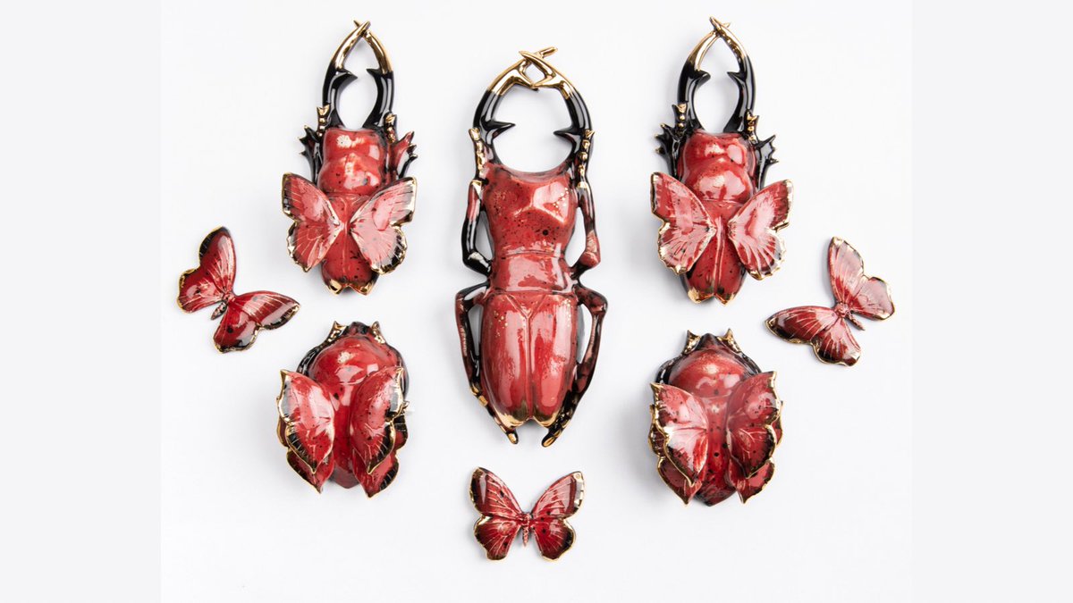 ‘All creatures rise above their own level, all mount towards the light, on the pinions of desire. The internal fire is also revealed in glowing colours.
— The Insect, Jules Michelet

#sendlove and #selflove
👉 bit.ly/ACHvalentines 

#ACHceramics #ceramics #valentines #lovebug