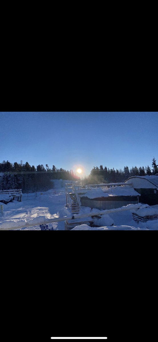 icywaterscharr's tweet photo. Don’t let the beautiful sunrise fool you… there is an extreme cold weather alert in the #Yukon this week (-50 C with the windchill the other day).  But the #fishfarming must continue… we brave these conditions to care for our #arcticcharr.
#aquaculture #sustainable https://t.co/UXsg2VawDy