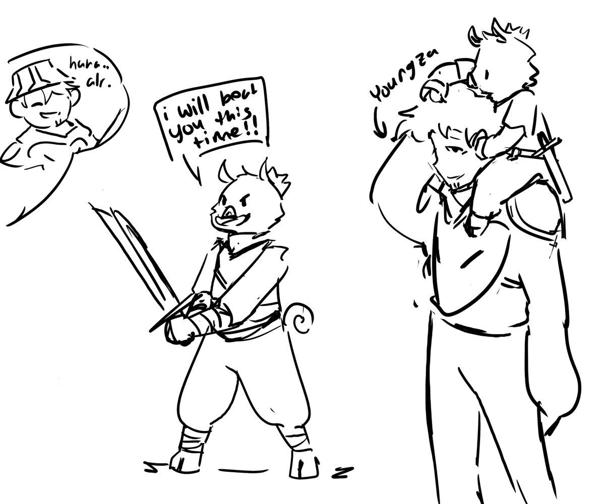 kiddo techno and youngza sketches 