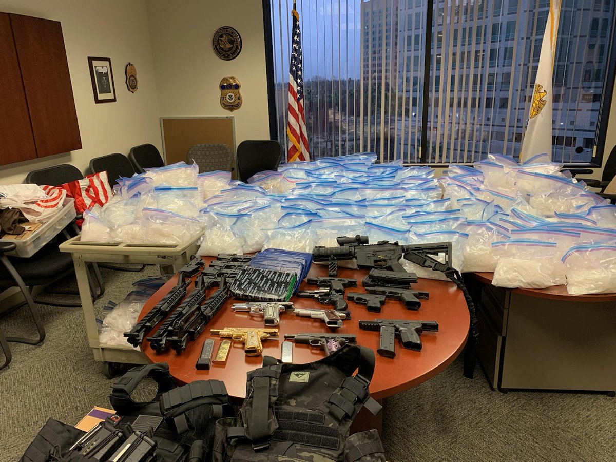 #BREAKING: Dozens charged in alleged scheme to funnel drugs into the U.S. and firearms to Mexico. Operation Burnt Orange resulted in one of the largest methamphetamine seizures in the Northern District of CA #FBI joins @USAO_NDCA and @DEASANFRANCISCO for today's announcement.