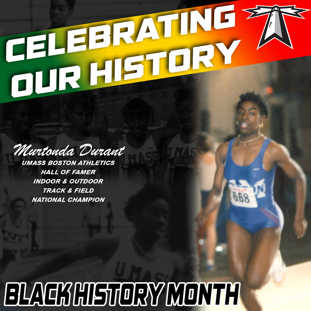 UMassBeacons's tweet photo. Today we would like to continue our celebration of #BlackHistoryMonth as we honor one of the all-time greats in Murtonda Durant. A national champion w/ @UMB_CC_TF Murtonda helped to make the Beacons a national power in the 1980's @umassboston @LittleEastConf @USTFCCCA https://t.co/F7Ir1odHYG