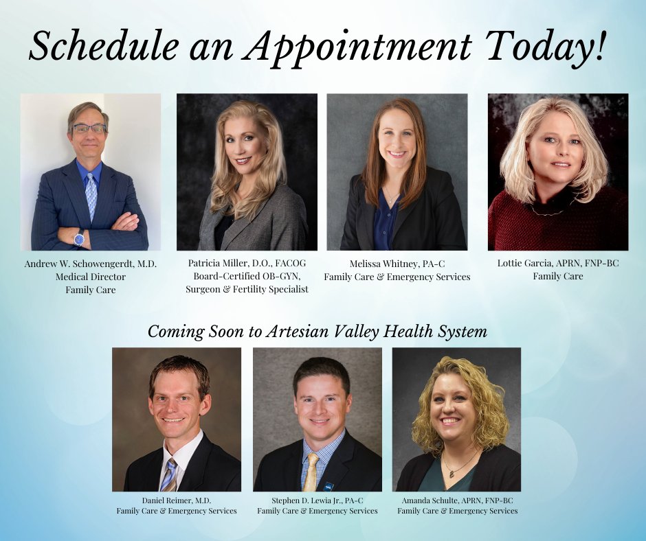AVHealthSystem's tweet image. Schedule an appointment at one of our Artesian Valley Rural Health Clinics today!

Meade Rural Health Clinic - (620) 873-2112
Montezuma Rural Health Clinic - (620) 846-2251
Plains Rural Health Clinic - (620) 563-9313