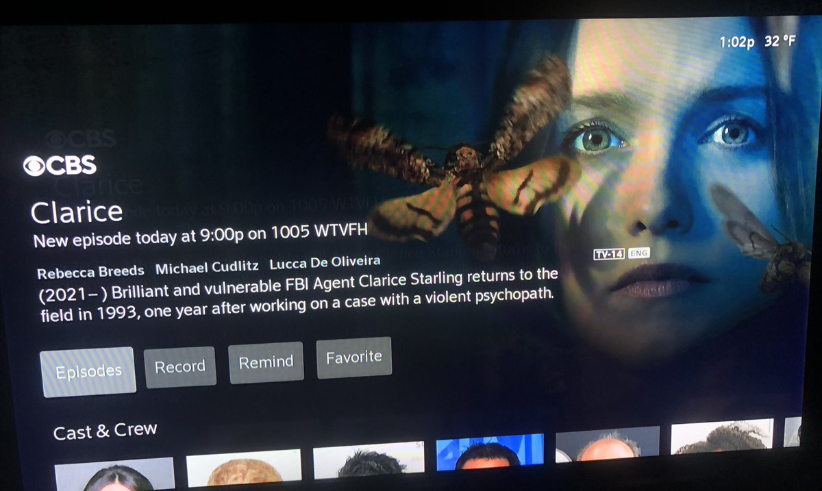 LisaManningVO's tweet photo. Looking forward to watching @ClariceCBS tonight! Fellow horror movie/show fans, it looks pretty cool! 😳 Just say, “Clarice” into your #X1VoiceRemote from @Xfinity and now I can set a reminder...😱👀🐑#ad #Xfinity @955NASHICON https://t.co/jmhxnB0dvu