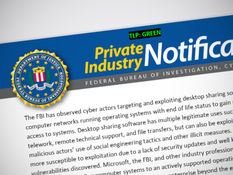 mdhc500's tweet photo. FBI Warns About the Use of TeamViewer, Out-of-date Windows 7 Systems Following the Oldsmar Incident #FBI #Windows #Windows7 #TeamViewer #outofdate #accesspolicy #notpatched https://t.co/ZWk1X3MoG5 https://t.co/n7jMeNvL75
