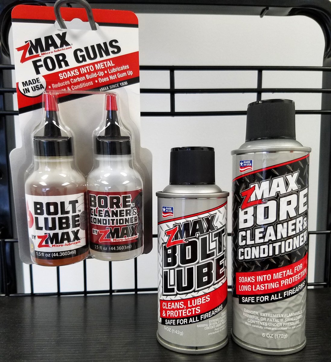 zMAX Bolt Lube & Bore Cleaner ✅ Cleans, conditions and protects ❌ Doesn't gum up ⚠️ Perfect for frequent firing or in storage 👌 Safe for all firearms