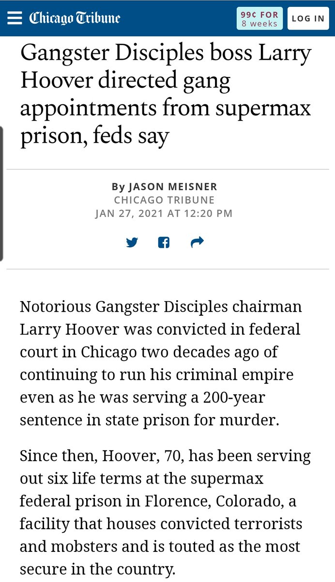 Now 70 years old and a chance at freedom through the First step act. He is now being brought up in a new federal indictment despite being incarcerated at ADX for the last 24 years under 24 hour confinement and surveillance.. #FREELARRYHOOVER