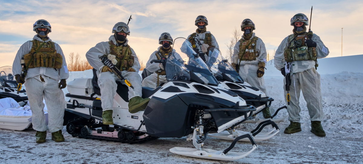 Officially called Oversnow Reconnaissance Vehicle (ORV) in UK service, centre drive single track snowmobiles are available in sports and utility models from a number of manufacturers, this one from BRP. /6