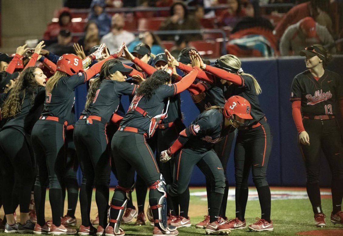 CoachLisle's tweet photo. To all the softball players whose season starts today:

Take a moment. Breathe it in. Smile. Hug a teammate. Play with joy. With emotion. It’s been a HARD 10+ months. You made it. You’re incredibly resilient &amp; mentally tough. 

Be grateful. Celebrate. Be proud. https://t.co/4GyXY0jO7s