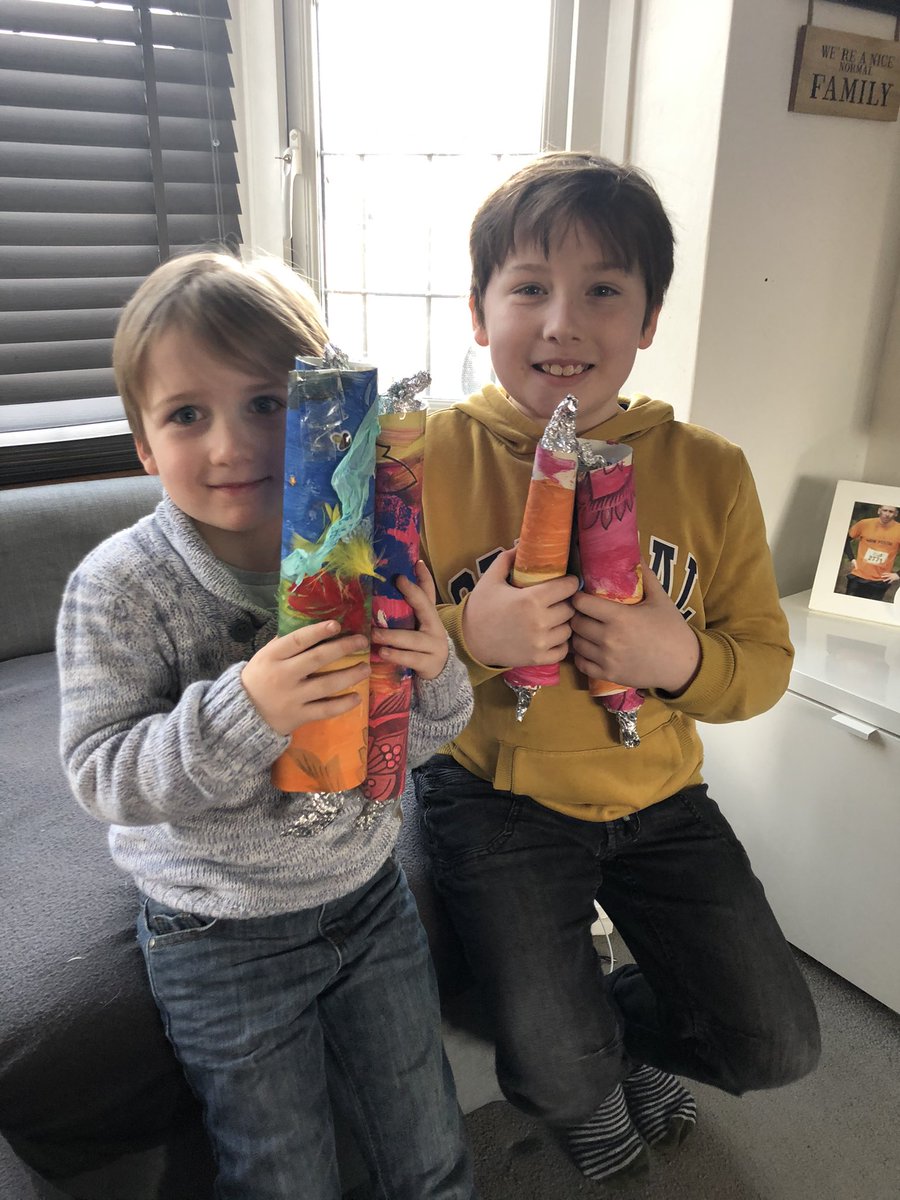 Halesshultz's tweet image. We made some scrolls to show all the topics we learnt this half term @CTS_Watford :)