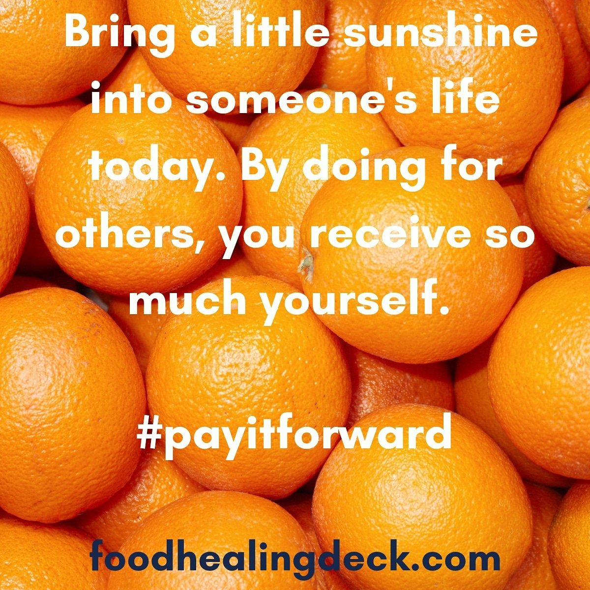 Foodhealingdeck's tweet photo. #payitforward #sunshine #bekind #giveandreceive https://t.co/lieJ31U6Tq