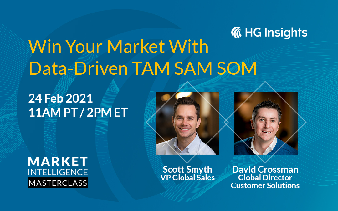 .@HGInsights_ latest #Masterclass will explain the crucial differences between #TAM, #SAM & #SOM. Register now to see how #MarketIntelligence from #HGInsights enable global #TechnologyVendors to identify their SOM to win their markets. Register: hginsights.com/wbn-tam-sam-so…