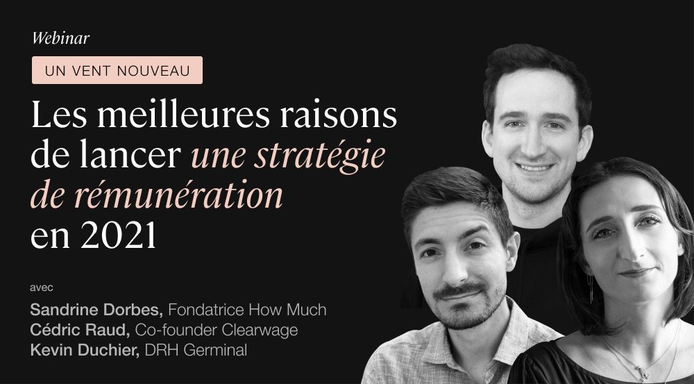 « Une politique de rémunération, pourquoi faire ? »

Mardi 23 février, <a href="/CedricRaud/">Cédric Raud ☀️</a> participera à un webinaire avec @KevinDuchier et Sandrine Dorbes pour détricoter sans pression le sujet des salaires. 🧶

Si cela vous tente, réservez votre pause dej’ 
👉 clrw.gg/webinaire