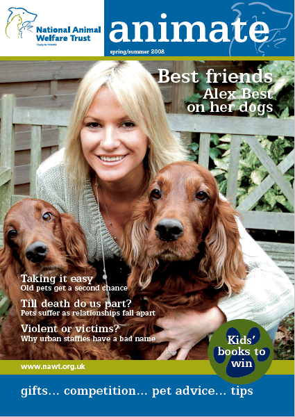 It's another #ThrowbackThursday! 🥳
In spring 2008, we launched our very first issue of Animate, our wonderful supporter magazine 🐱🐶

A massive thank you to our brilliant cover star - <a href="/AlexandraBestx/">Alex Best</a> ❤

#NAWTat50 #NAWT50 #50thBirthday #50thAnniversary