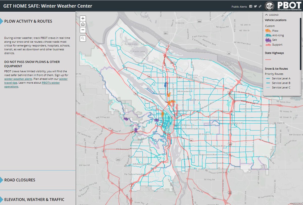 Pbot Snow Plow Map Portland Bureau Of Transportation On Twitter: "Good Morning, Portland! We  Have Entered 24-Hr Emergency Operations. Our Crews Applied Anti-Icer & Salt  On All Our Designated Routes Overnight And Our Day Shift Is