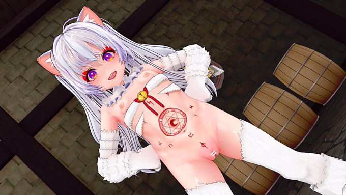 獣人-ネコ目-
ちいさな躰ながら締まった 腹 筋 !!
肉体美を魅せつけてパーティメンバーを探す
より防具を身に着けないほど高ランクとされる
#ケモロリ #COM3D2 