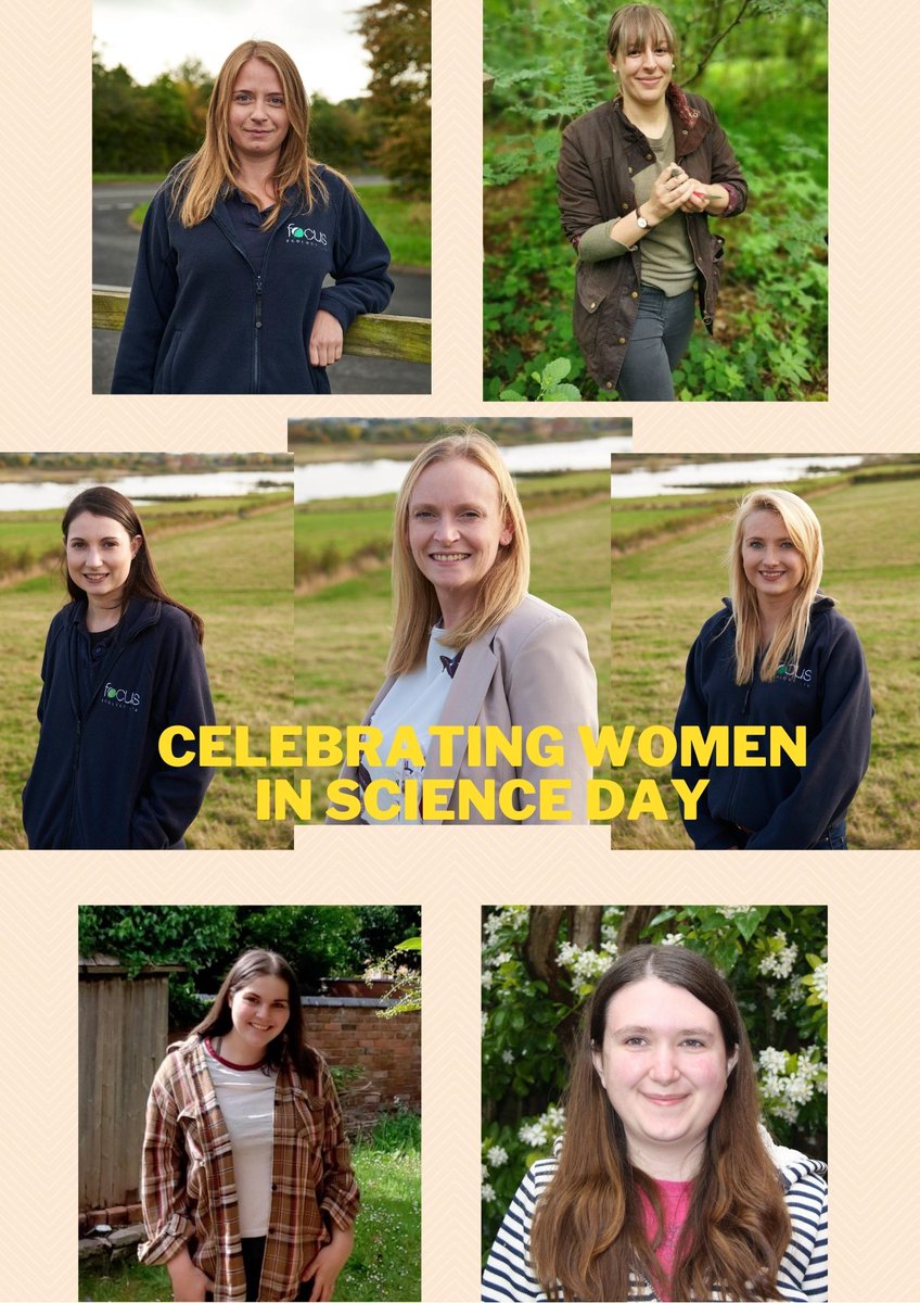 Celebrating #WomenInScience Day with our team of #Ecologists, Cassie, Jess, Natalie, Fern, Emma, Lucy and Aimmie! We are proud to have such strong, powerful and smart women working for us here at Focus 🌿

 #ecology #WorcestershireHour #environmentalconsultancy @HW_Chamber