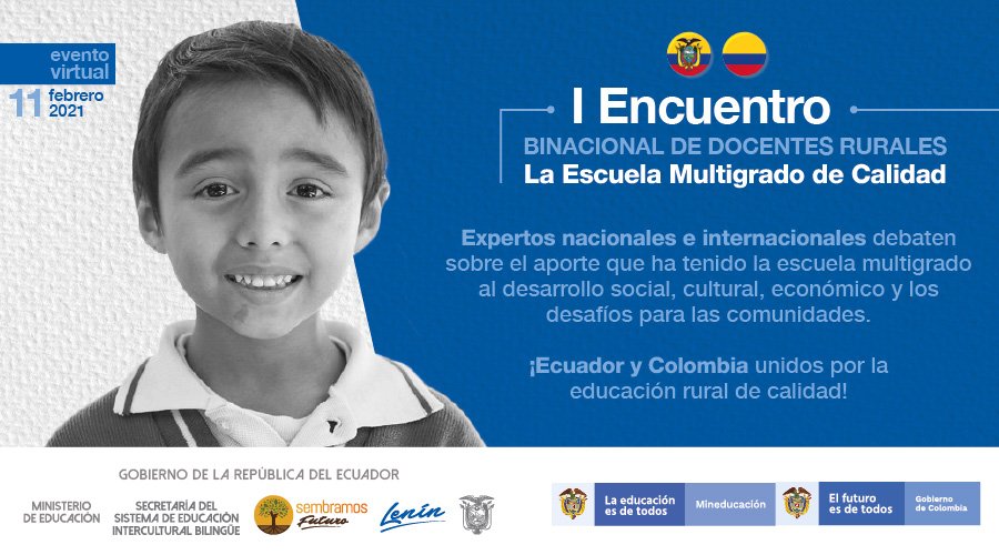 #EducaciónEcuadorColombia | ¡Las acciones presidenciales llegan a territorio! 🇪🇨 🇨🇴 unidos para reflexionar sobre la situación de #DocentesRurales de escuela multigrado de zonas rurales y de frontera, para fortalecer la calidad educativa.

💻 Sigue en ➡️ youtube.com/MinEducacionEc…