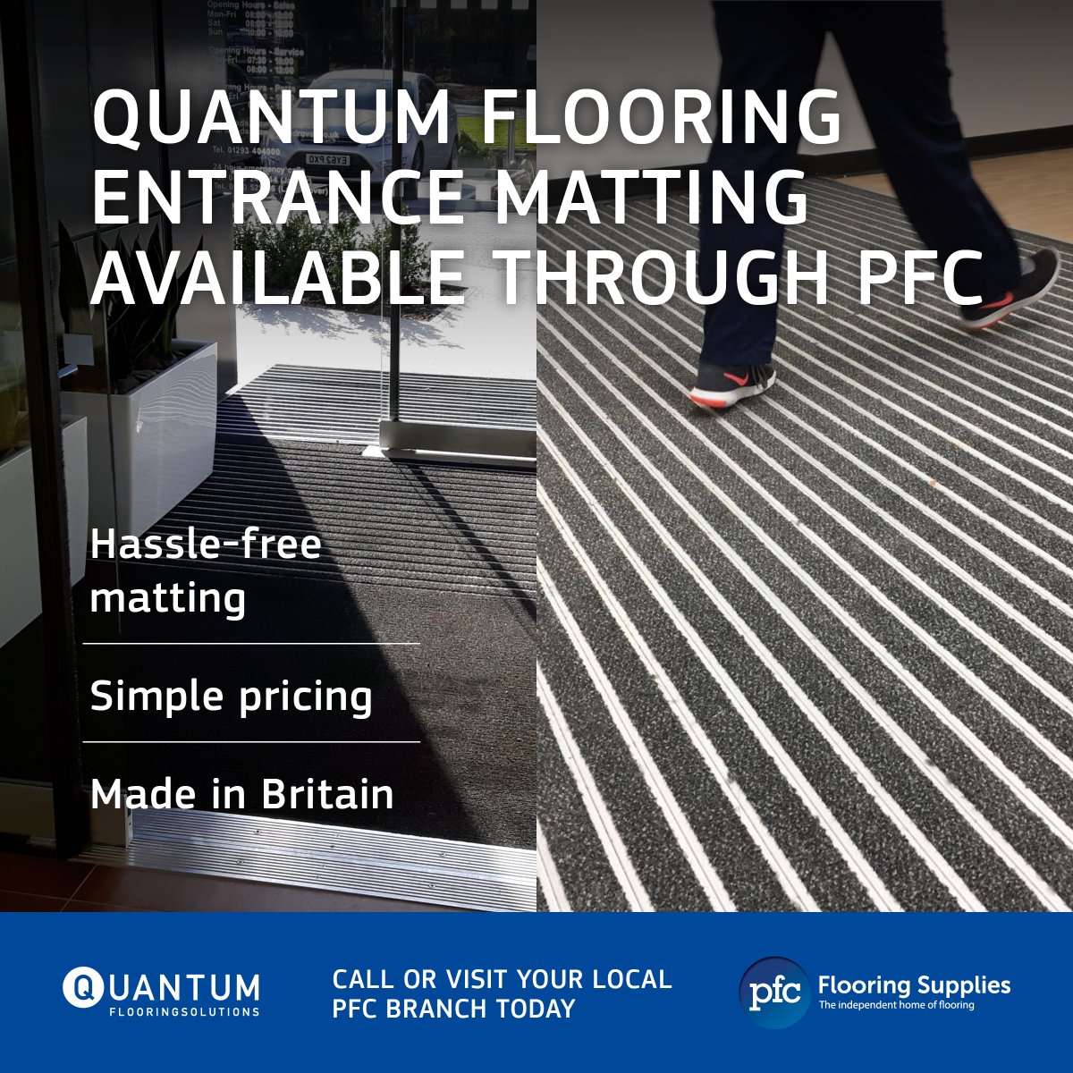🚨Don't forget that the <a href="/QuantumFlooring/">Quantum Flooring</a> hassel free entrance matting is available now through #PFCFlooringSupplies 🚨