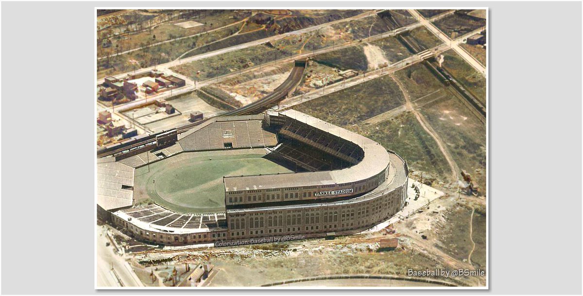 MLB New & Old Yankee Stadium Aerial View Color Matte Finish 8 X 10 Photo Picture