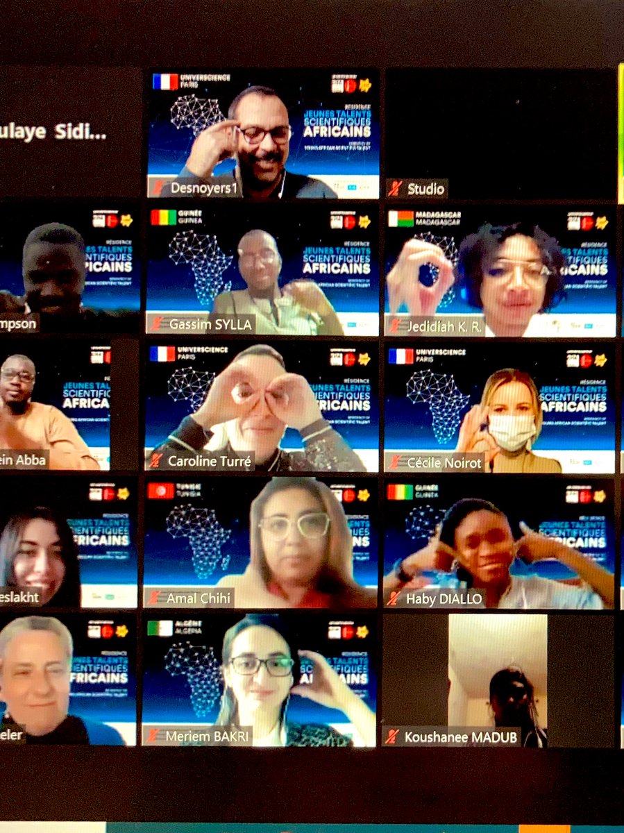 Un grand merci 🙏 à nos #JeunesTalentsScientifiques qui nous ont offert une journée d’échanges et de travail très enrichissante. Rdv en mai 🤞    #SaisonAfrica2020