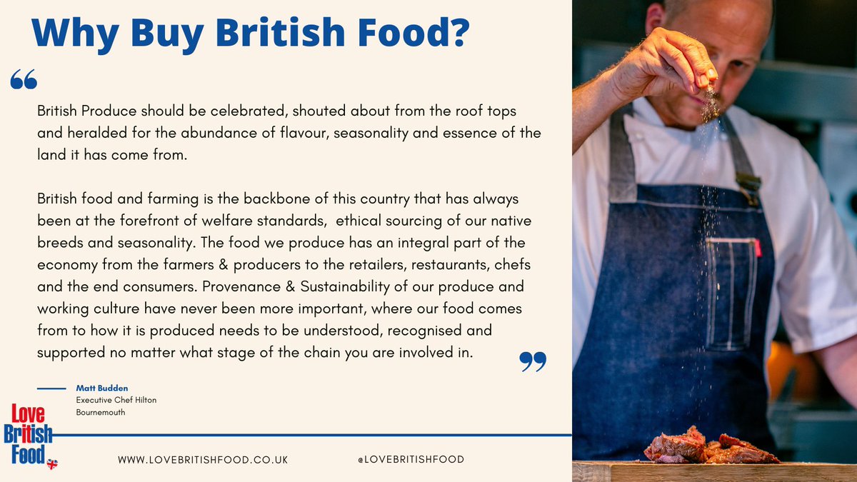 Why Buy British Food? 🇬🇧🇬🇧🇬🇧

<a href="/BuddenMatt/">chefmattbudden</a> -

"British Produce should be celebrated, shouted about from the rooftops and heralded for the abundance of flavour, seasonality and essence of the land it has come from."

Beautifully put Matt!