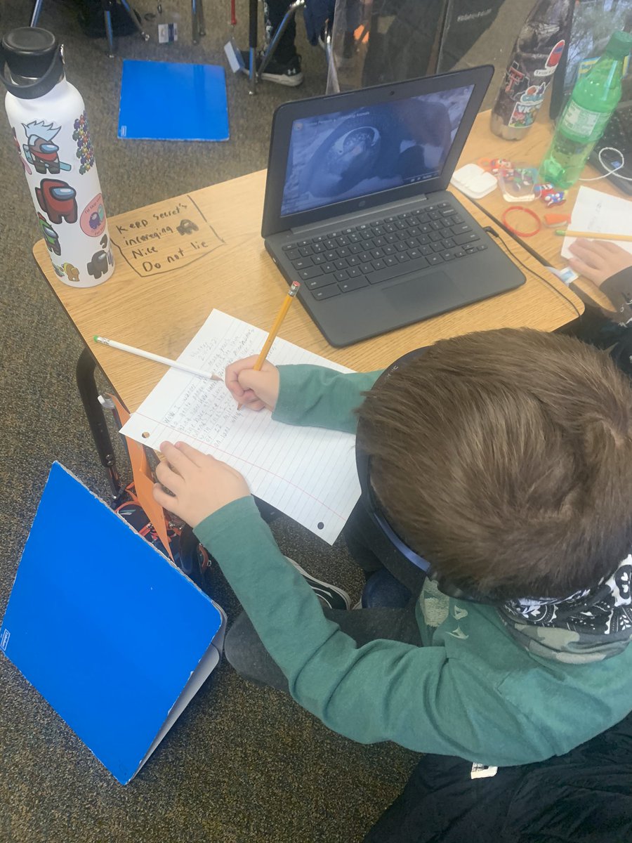 3rd_gradetribe's tweet photo. Research is in full swing. Today we are writing long about our animals. @NGKids @PurefoyElem #fisd3 https://t.co/Xu9Ixxaq8l