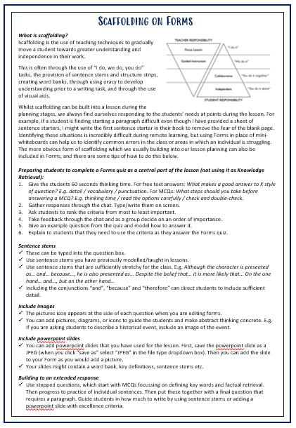 amy_smith117's tweet photo. Just finished updating my Microsoft Forms tips based on experience this half-term - you can download a copy from https://t.co/PfI8E2CTRt. It's not a technical guide, but instead includes thoughts about how to use Forms to stretch, challenge, &amp; support learners. https://t.co/HhJde1O1Sn