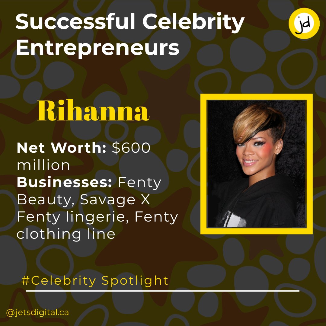 Entrepreneurship Spotlight:
Successful Celebrity Entrepreneurs - Rihanna

#entrepreneurs #entrepreneurshipspotlight