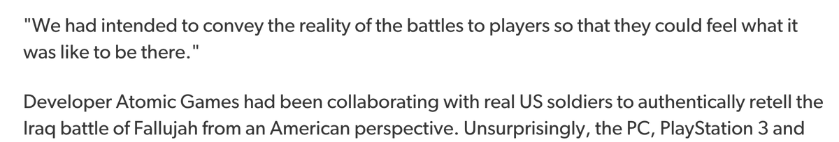 Even the trailer is obvious about it.Just a bunch of people saying things like "You see we had to kill all the civilians"