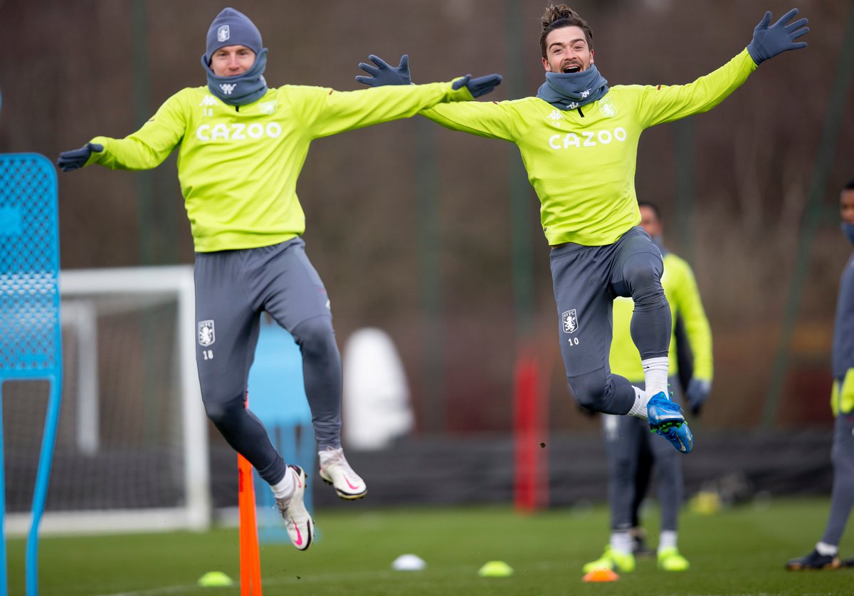 AstonVilla's tweet photo. These two. 😂 https://t.co/fsNP58sOgK
