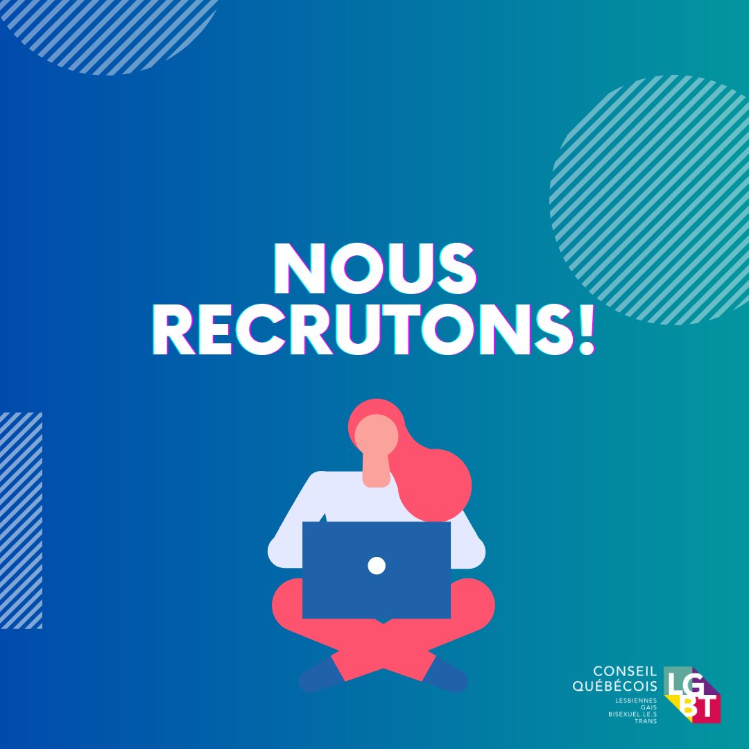 CQLGBT's tweet photo. Nous recrutons un.e Responsable du Développement des compétences et du Congrès !

Vous avez jusqu'au 14 février pour soumettre votre candidature.

Pour plus de détails sur le poste, c'est ici : https://t.co/SiyNSkiYyI https://t.co/qgbbrawxma