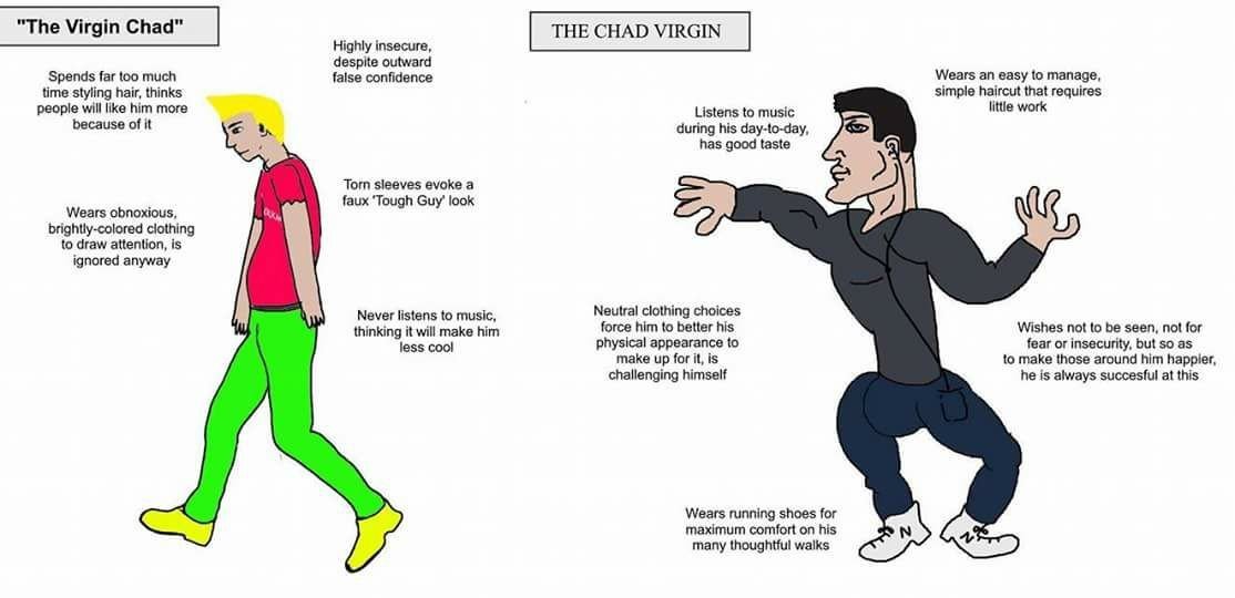 He think he right. Virgin Chad. Virgin vs Chad. Чад vs Вирджин. Virgin Chad Мем.