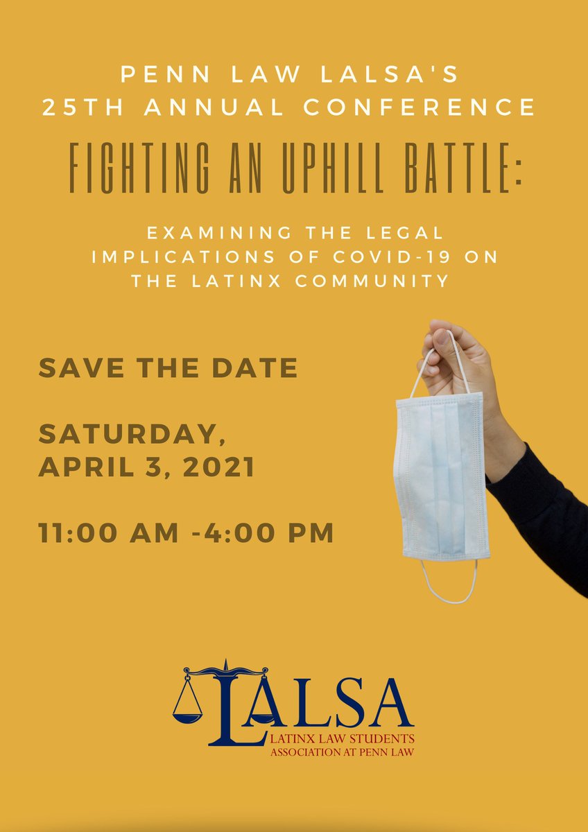 PennLALSA's tweet photo. Save the date for our 25th annual conference! https://t.co/IkQrbhqz59
