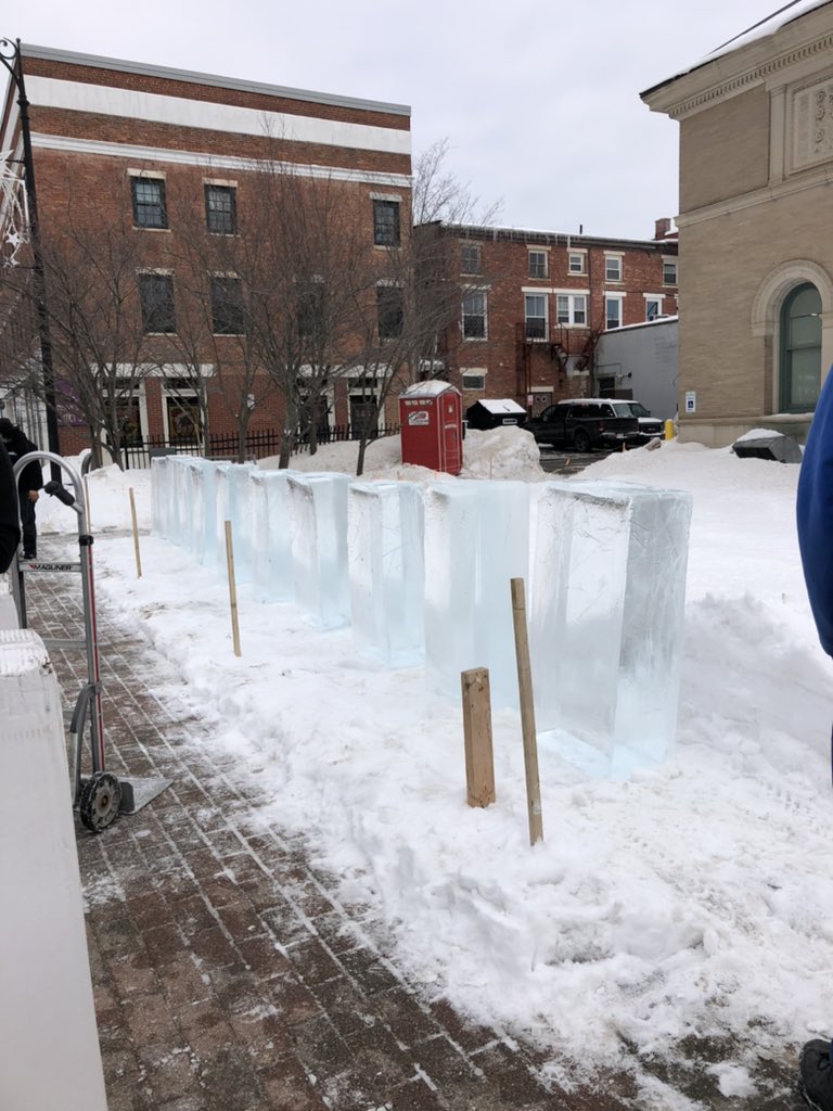 Ice sculpture prep for the 10x10 Festival. @BerkshireMuseum