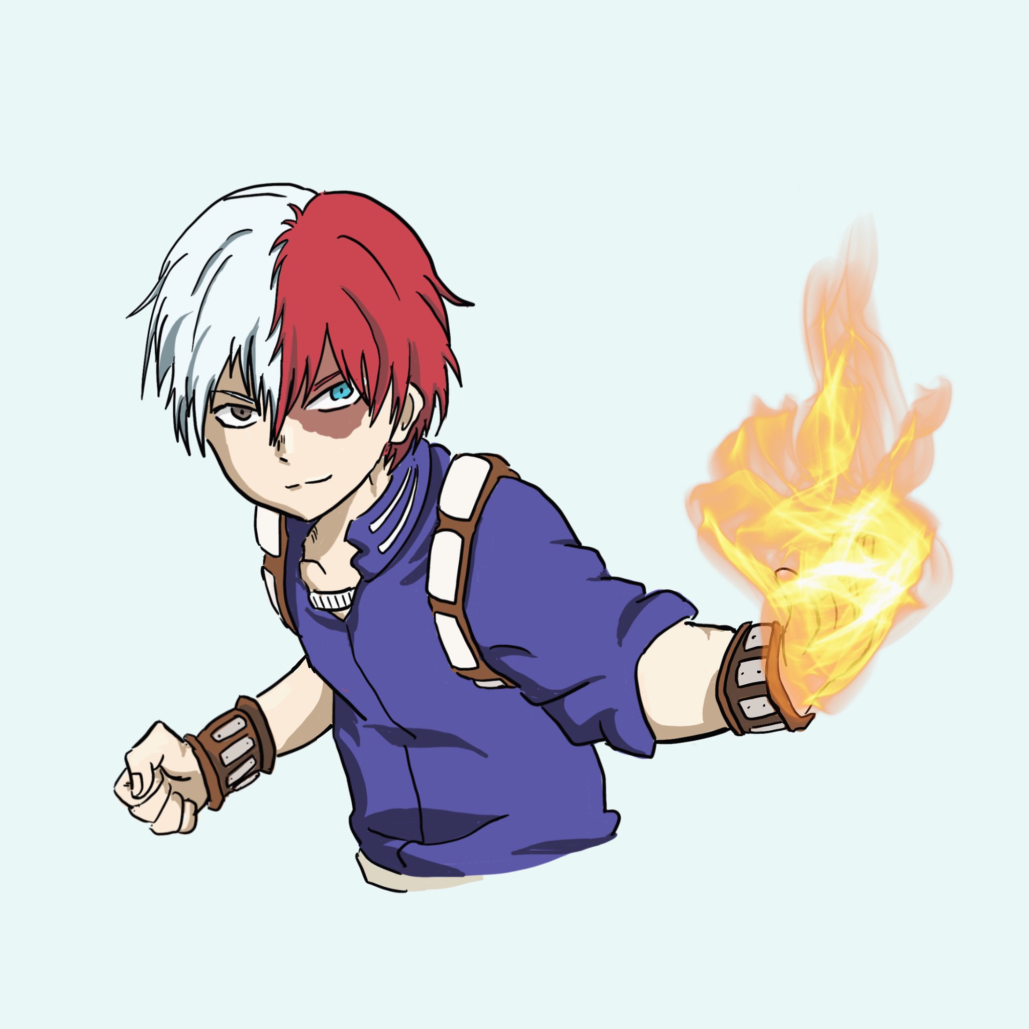 かりの 轟くんの模写 轟焦凍 ヒロアカ Myheroacademia イラスト初心者 T Co Pnms23wyyx Twitter