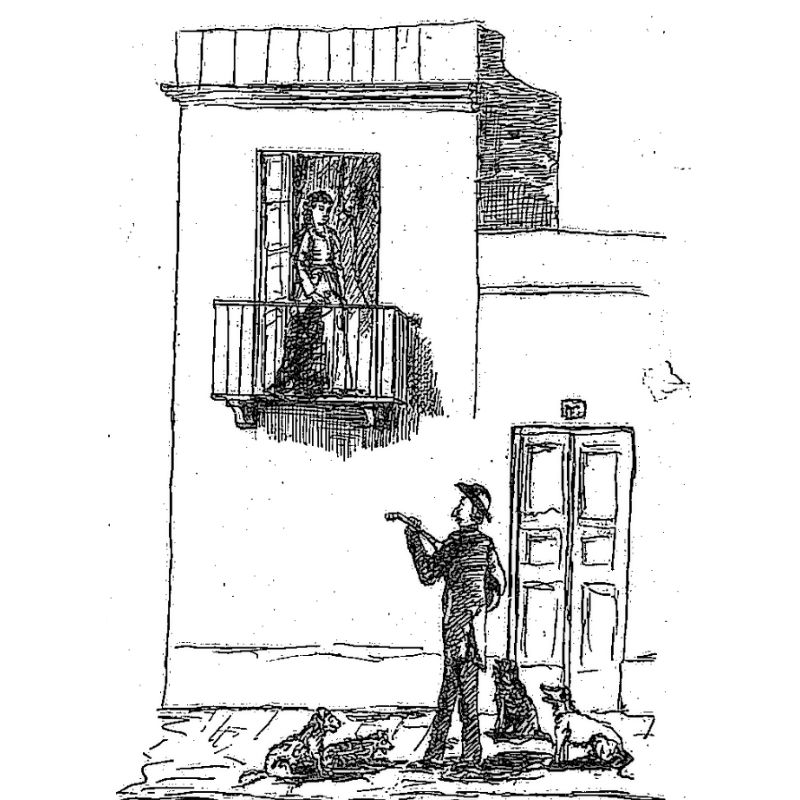 Lunfardo2's tweet photo. "The serenade"

— The Funnyman magazine. 
— Author unknown
— 1885.

#Montevideo, #Uruguay https://t.co/lBdUGdJpi4