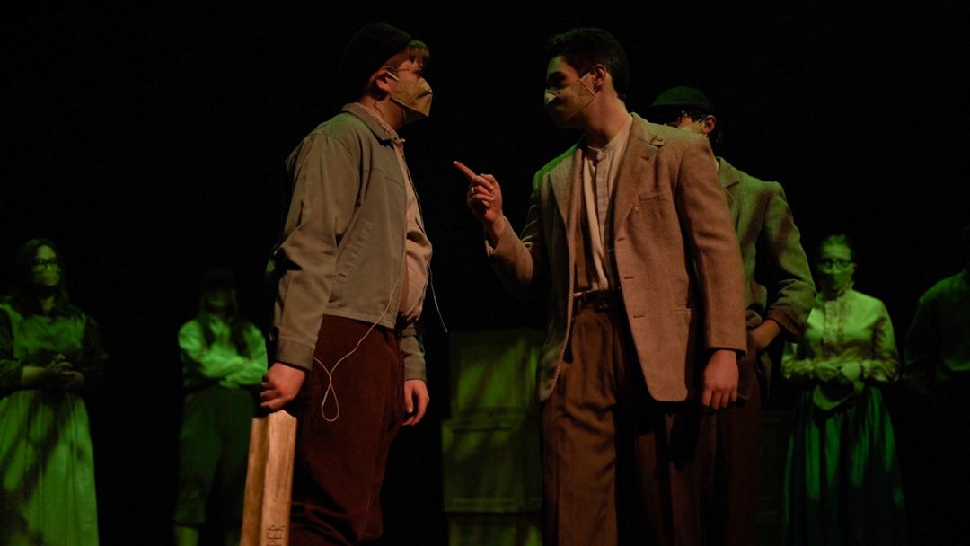 Some photos from the Grant High School, Michigan production of The Battle of Boat taking place this month. The first socially distanced performance of the show, live streamed. Great stuff! 🎶⛵🎶 #TheBattleofBoat