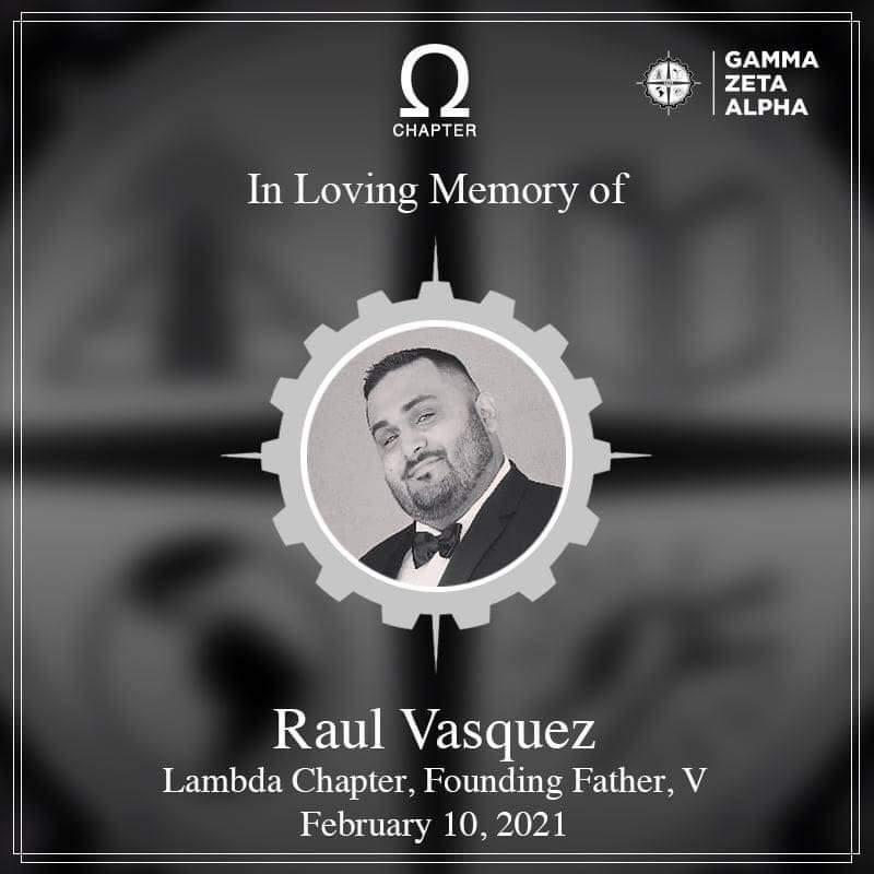 remi213's tweet image. Got some sad news about the loss of brother Raul Vasquez! Unfortunately,  he lost his battle against Covid 19, he was 40. RIP brother 🙏🏽#GammaZetaAlpha #FF #LambdaChapter