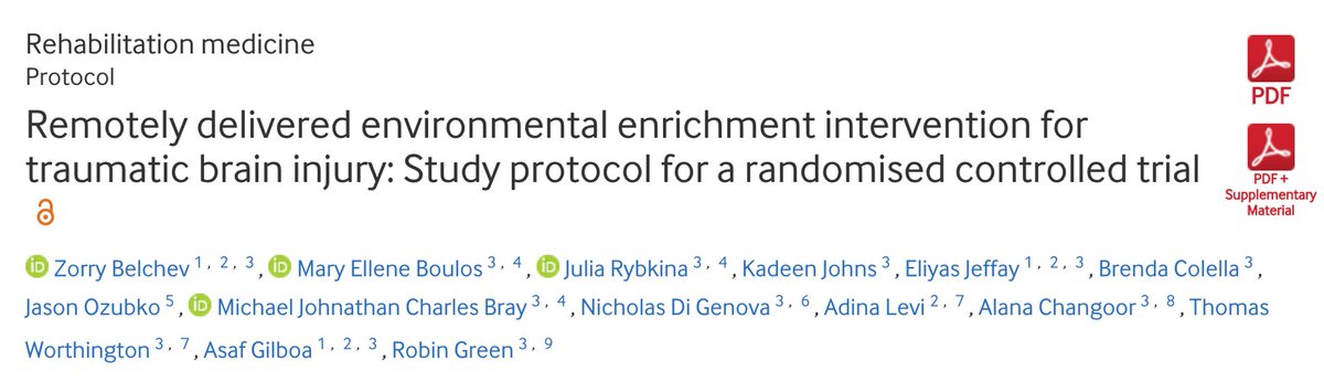 Very pleased to share our newly published paper outlining our study protocol for examining the feasibility &amp; efficacy of a remotely-delivered, self-administered 12-week navigation intervention for traumatic brain injury - with such an amazing study team!
bmjopen.bmj.com/content/11/2/e…